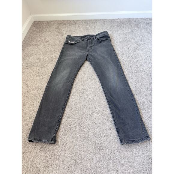 Diesel Other - Diesel Jeans Mens Size 34x32 Black Denim Straight Slim Zip Fly Stretch Hipster